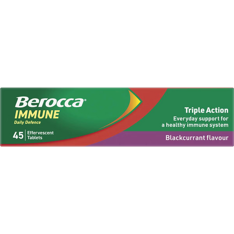 Berocca Immune Daily Defence Blackcurrant Effervescent 45 Pack