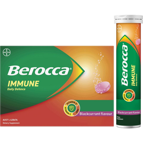 Berocca Immune Daily Defence Blackcurrant Effervescent 45 Pack