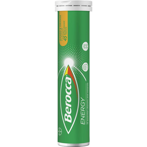 Berocca Vitamin B & C Mango & Orange Flavour Energy 45 Pack