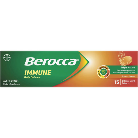 Berocca Immune Daily Defence Effervescent Tablets 15 Pack