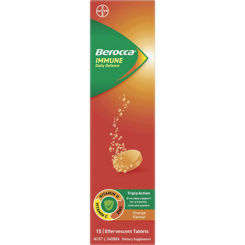 Berocca Immune Daily Defence Effervescent Tablets 15 Pack