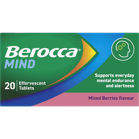 Berocca Mind Effervescent Tablets Mixed Berry Flavour 20 Pack