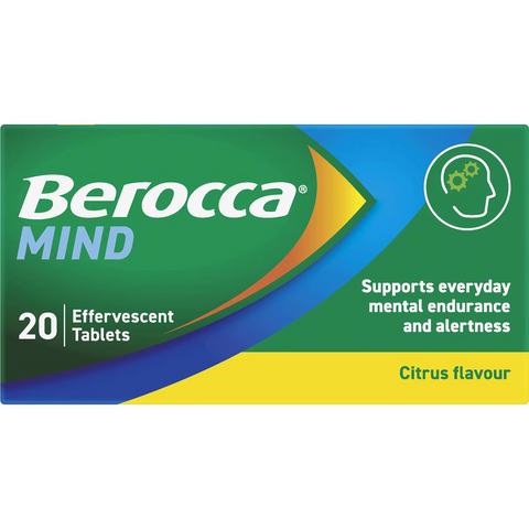 Berocca Mind Effervescent Tablets Citrus Flavour 20 Pack