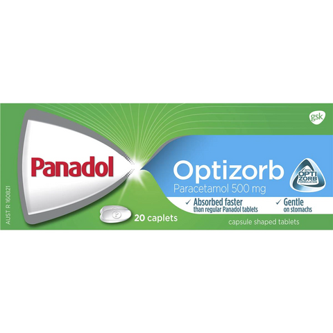 Panadol With Optizorb Paracetamol For Fast Pain Relief 500mg 20 Pack