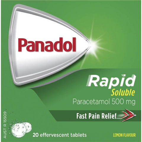 Panadol Rapid Soluble With Paracetamol 500mg 20 Pack