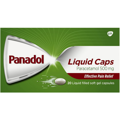 Panadol Liquid Capsules With Paracetamol 500mg 20 Pack