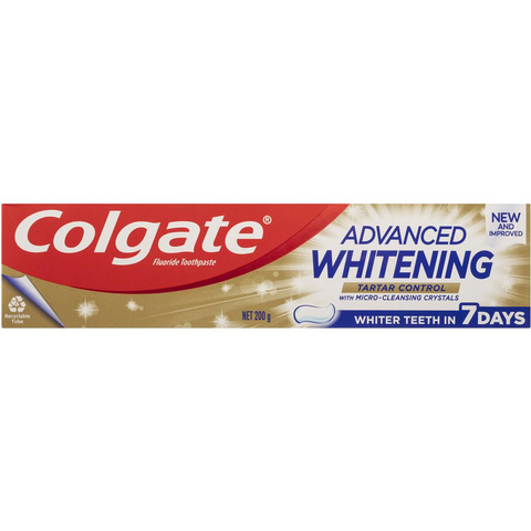 Colgate Whitening Toothpaste Advanced Whiten Tartar Control 200g