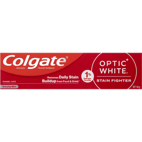 Colgate Optic White Stain Fighter Teeth Whitening Toothpaste 140g