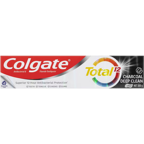 Colgate Antibacterial Toothpaste Total Charcoal Deep Clean 200g