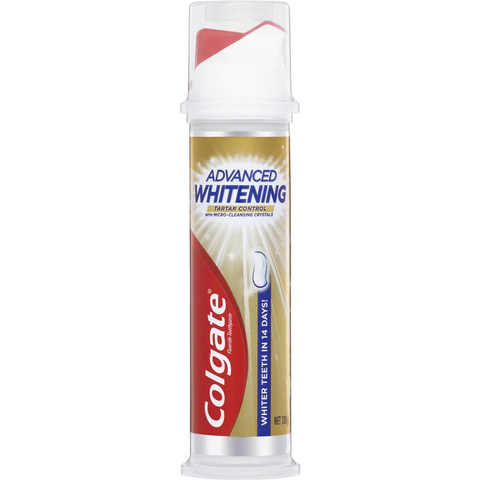 Colgate Whitening Toothpaste Advanced Whitening Tartar Pump