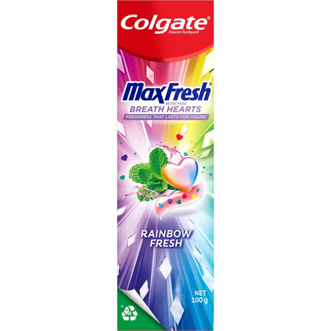 Colgate Max Fresh Toothpaste With Mini Breath Hearts Rainbow