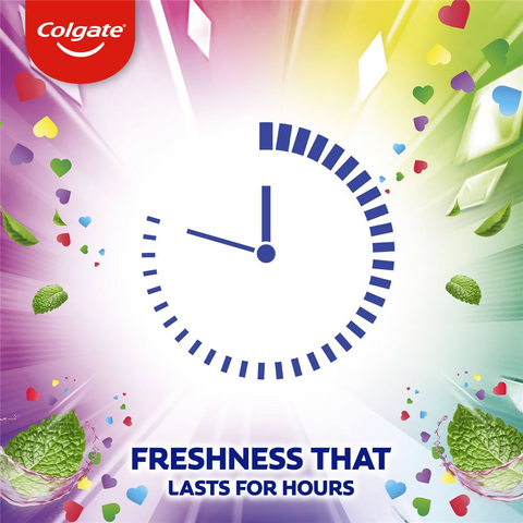 Colgate Max Fresh Toothpaste With Mini Breath Hearts Rainbow