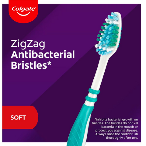 Colgate Manual Toothbrush Zig Zag Interdental Clean Soft Value 3 Pack