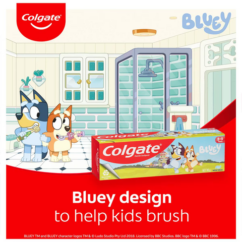 Colgate Kids Toothpaste Junior Bluey 2-5 Years 90g