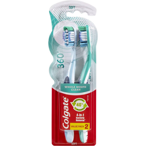 Colgate Toothbrush 360 - Soft Value Pack 2 Pack