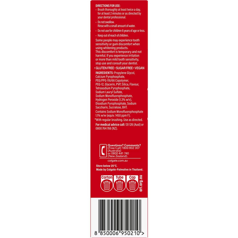 Colgate Optic White Enamel Care Toothpaste 100g