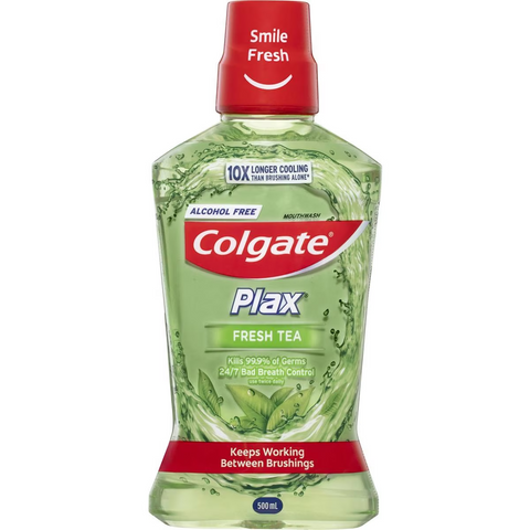 Colgate Mouthwash Fresh Tea Alcohol Free - Plax 500ml