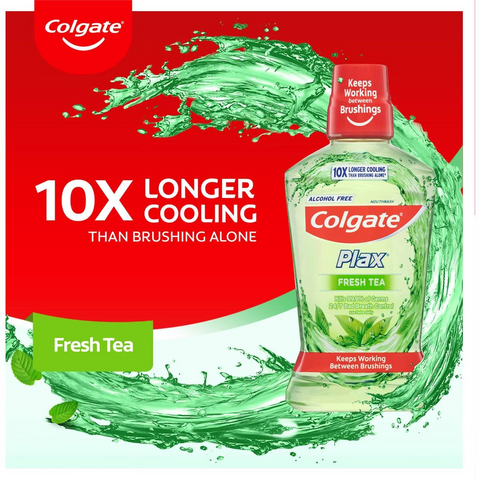 Colgate Mouthwash Fresh Tea Alcohol Free - Plax 500ml