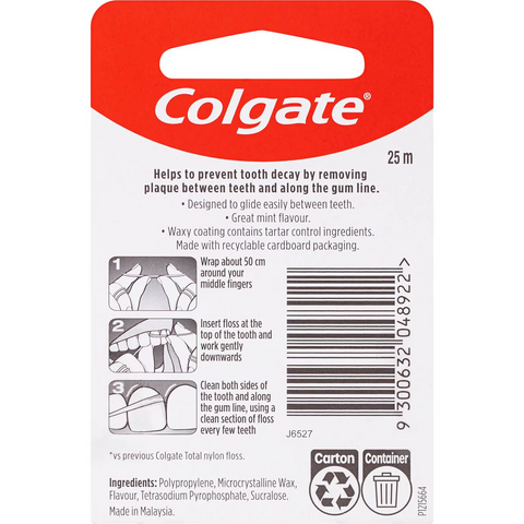 Colgate Dental Floss Total Tartar Control 25m