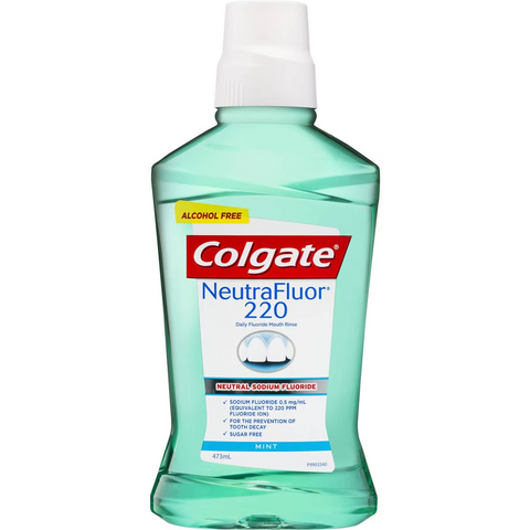 Colgate Mouthwash Mint Neutrafluor 220 Daily Fluoride 473ml