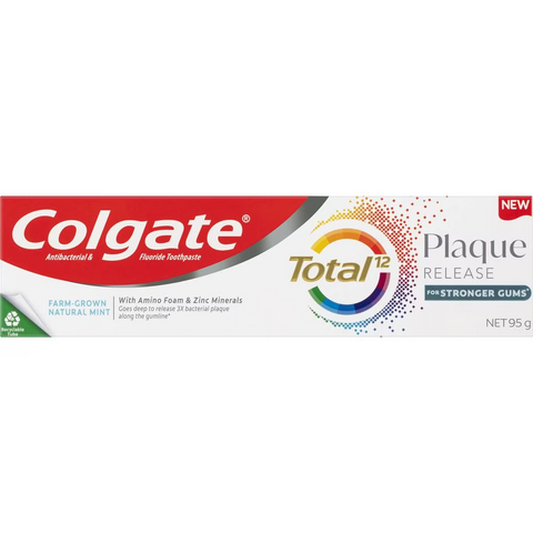 Colgate Plaque Release Toothpaste Total Natural Mint 95g