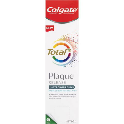 Colgate Plaque Release Toothpaste Total Natural Mint 95g