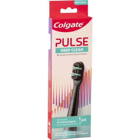 Colgate Electric Toothbrush Refill Pulse Deep Clean 4 Pack