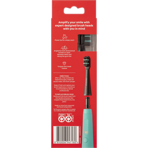 Colgate Electric Toothbrush Refill Pulse Deep Clean 4 Pack