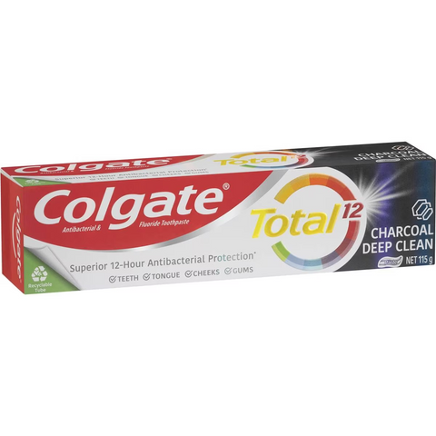 Colgate Antibacterial Toothpaste Total Charcoal Deep Clean 115g