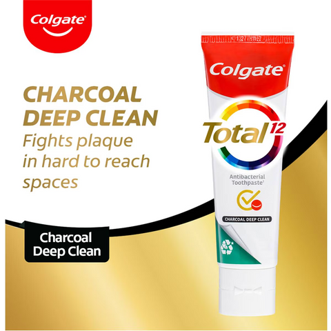 Colgate Antibacterial Toothpaste Total Charcoal Deep Clean 115g