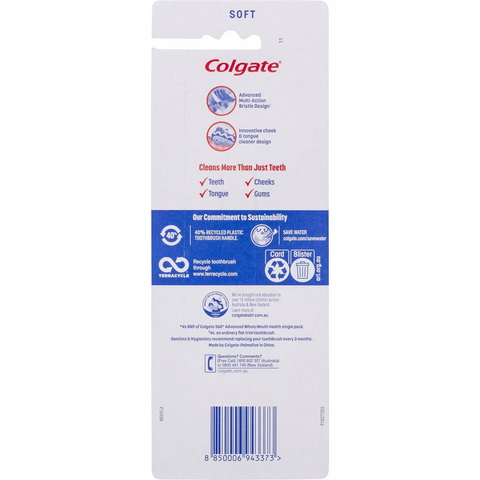 Colgate Toothbrush 360 Advanced Soft 4 Pack