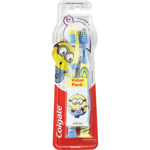 Colgate Toothbrush Minions Kids 6+ Years 2 Pack