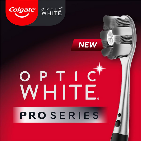 Colgate Optic White Charcoal Toothbrush Soft 2 Pack