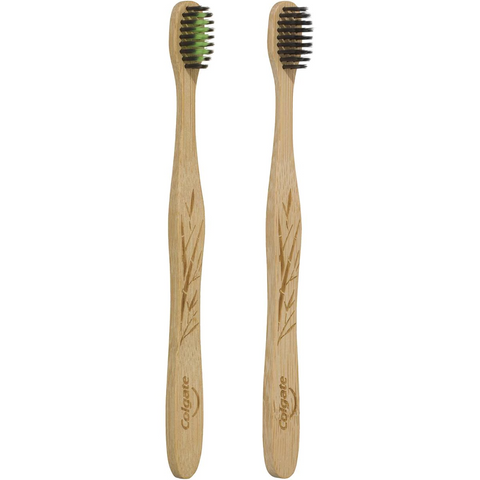 Colgate Toothbrush Biodegradable Bpa Free Bamboo 2 Pack