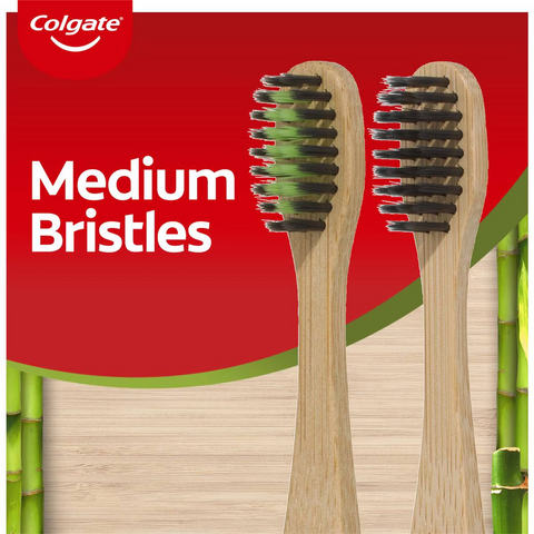 Colgate Toothbrush Biodegradable Bpa Free Bamboo 2 Pack