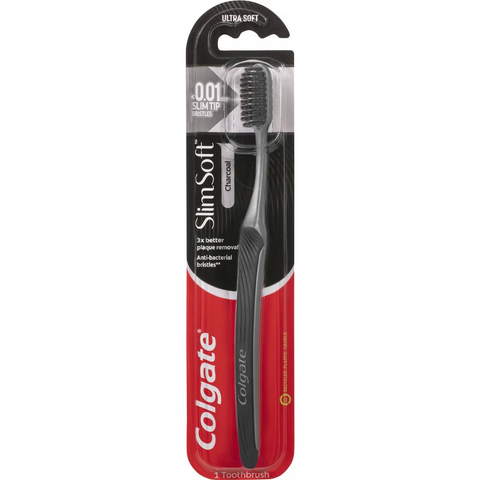 Colgate Toothbrush Slim Soft - Charcoal Infused 1 Pack