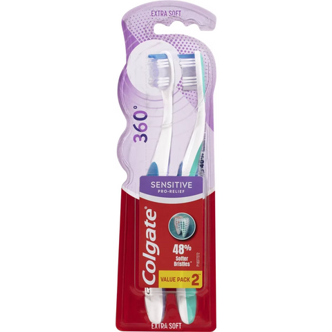 Colgate Toothbrush 360 Pro-relief Teeth Pain Soft 2 Pack