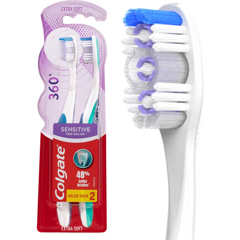 Colgate Toothbrush 360 Pro-relief Teeth Pain Soft 2 Pack