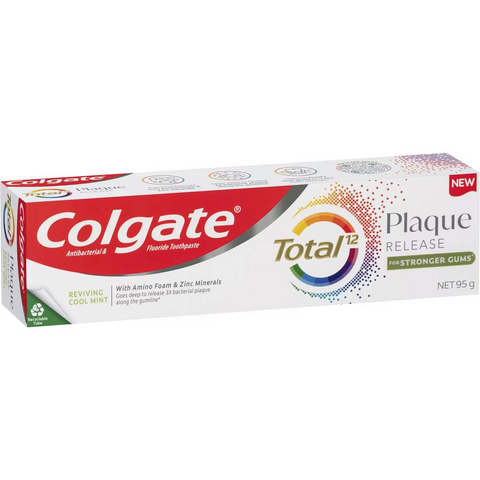 Colgate Plaque Release Toothpaste Total Reviving Cool Mint 95g