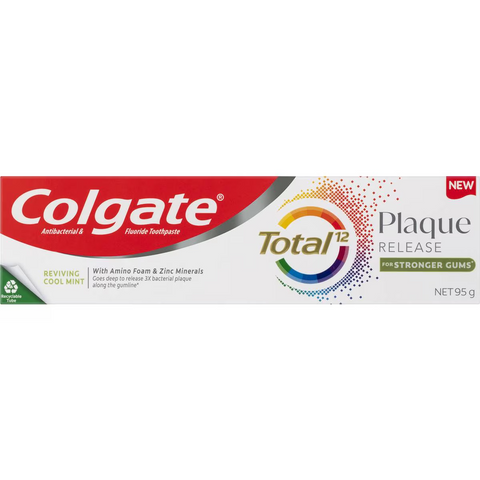 Colgate Plaque Release Toothpaste Total Reviving Cool Mint 95g