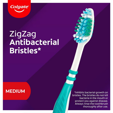 Colgate Manual Toothbrush Zig Zag Interdental Clean Med Value 6 Pack