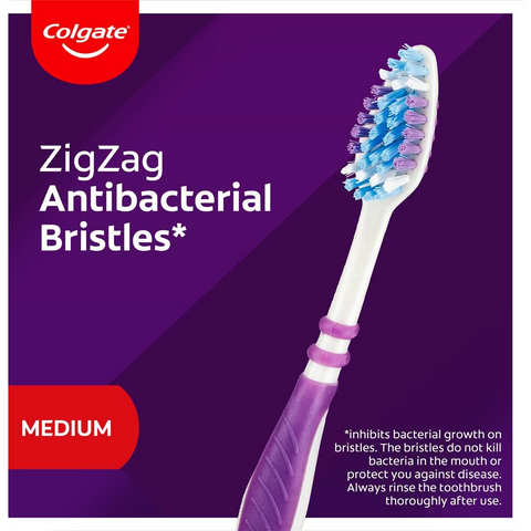 Colgate Manual Toothbrush Zig Zag Interdental Clean Med Value 3 Pack