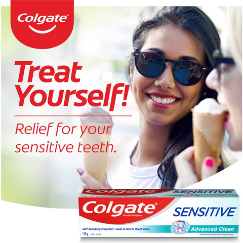 Colgate Sensitive Advanced Clean Fluoride Toothpaste 110g