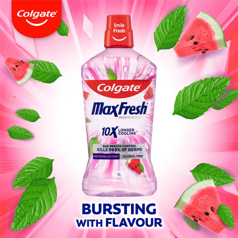 Colgate Max Fresh Mouthwash Watermelon Mint 1l