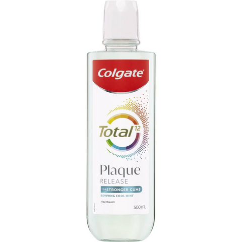 Colgate Mouthwash Cool Mint Total Plaque Release 500ml