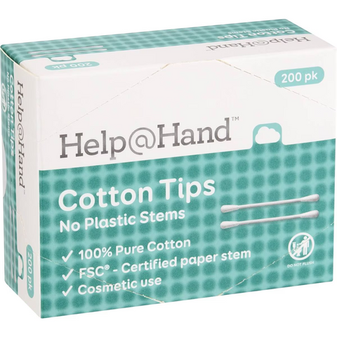 Help@hand Cotton Tips No Plastic Stems 200 Pack