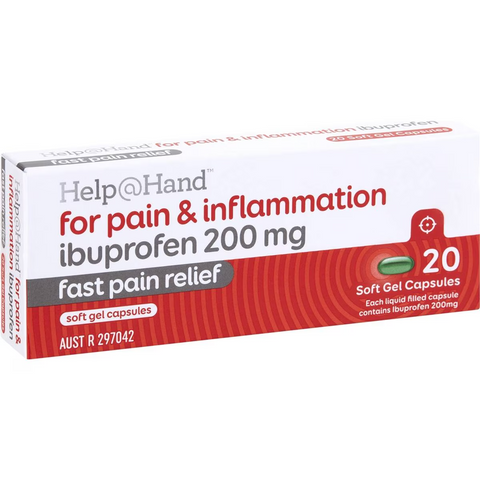 Help@hand Ibuprofen Soft Gel Capsules 200mg 20 Pack