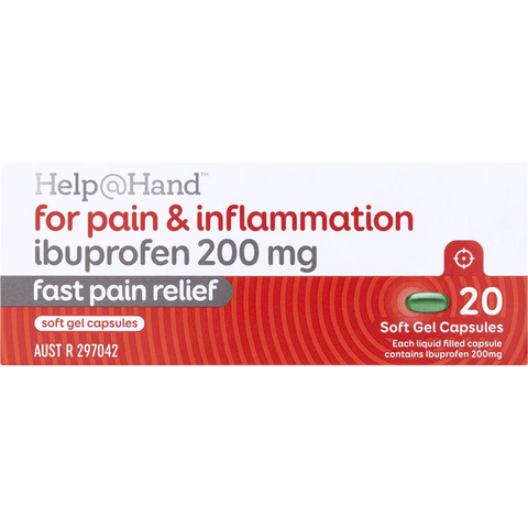 Help@hand Ibuprofen Soft Gel Capsules 200mg 20 Pack