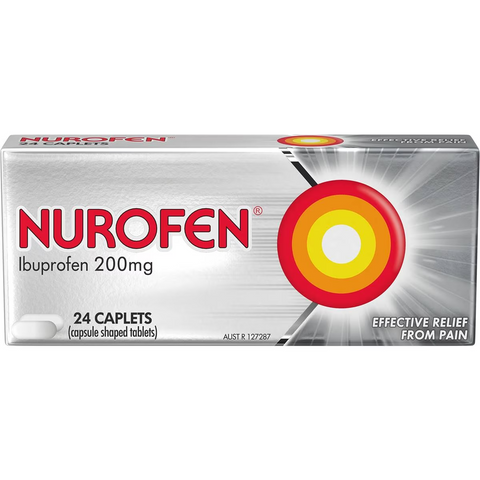 Nurofen Pain And Inflammation Relief Caplets 200mg Ibuprofen 24 Pack