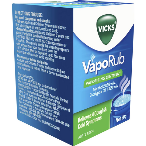 Vicks Vaporub Decongestant Rub 50g